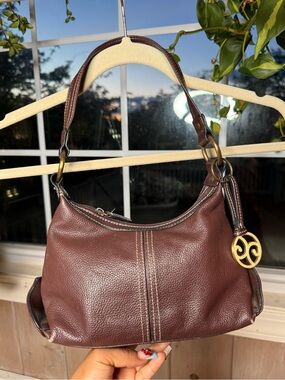 Vntg Rosetti Y2K Brown Hobo shoulder Purse